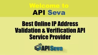 Best Online IP Address Validation & Verification API Service Provider