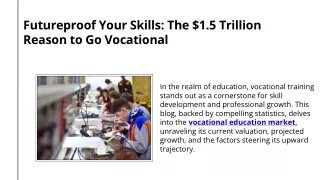 The $1.5 Trillion Reason to Go Vocational Education Market