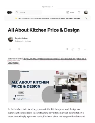 All About Kitchen Price & Design
