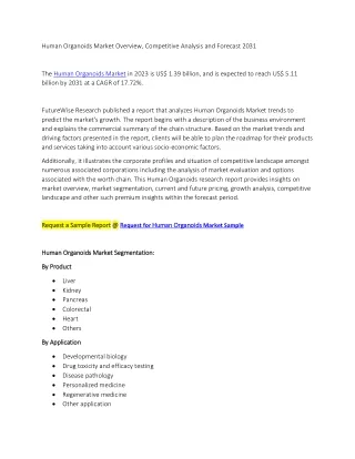 Human Organoids Market