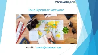 Tour Operator Software