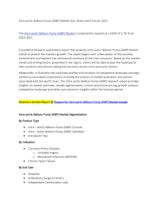 Intra-aortic Balloon Pump (IABP) Market