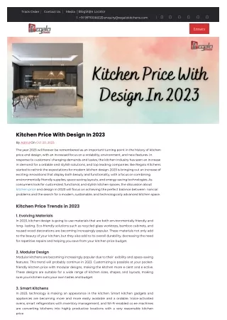 Kitchen Price With Design In 2023
