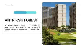 Antriksh Forest in Sector 77 Noida - Price, Floor Plan