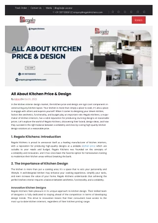 All About Kitchen Price & Design