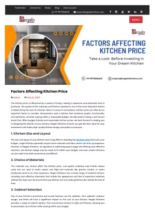 Factors Affecting Kitchen Price