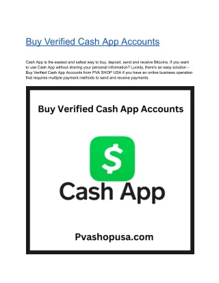 Buy Verified Cash App Accounts