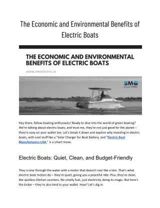 Investing in Green Boating_ The Economic and Environmental Benefits of Electric Boats