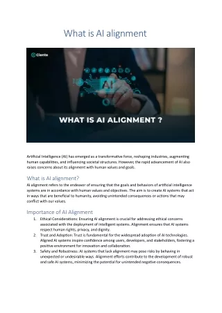 What is AI alignment (1)