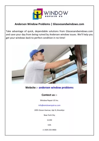 Andersen Window Problems  Glassesandwindows.com