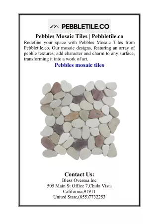 Pebbles Mosaic Tiles Pebbletile.co