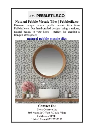 Natural Pebble Mosaic Tiles  Pebbletile.co