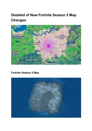 Detailed of New Fortnite Season 5 Map Changes