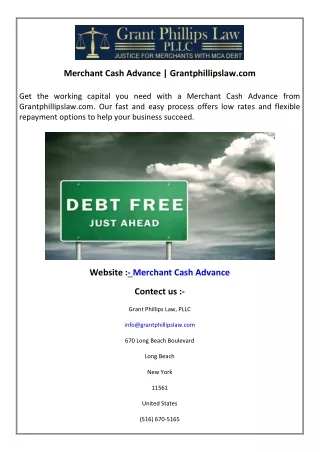 Merchant Cash Advance  Grantphillipslaw.com