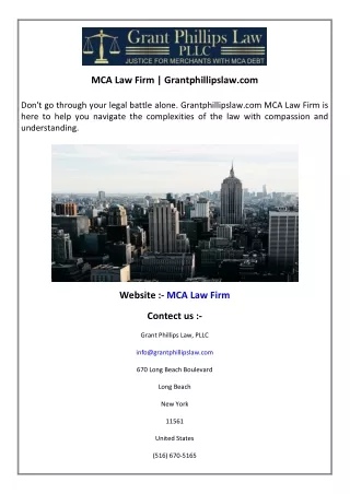 MCA Law Firm  Grantphillipslaw.com