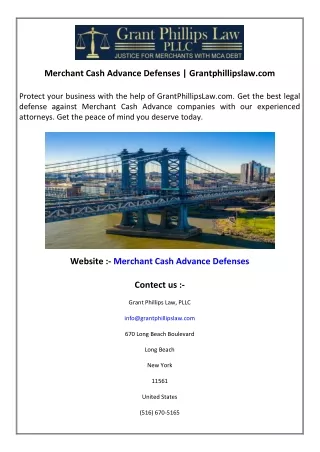 Merchant Cash Advance Defenses  Grantphillipslaw.com