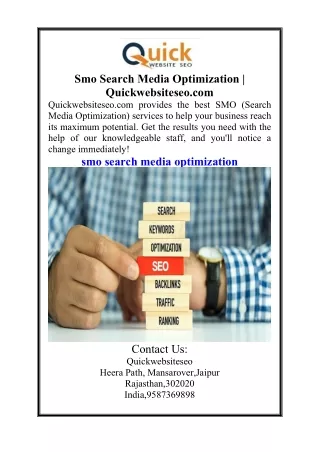 Smo Search Media Optimization  Quickwebsiteseo.com