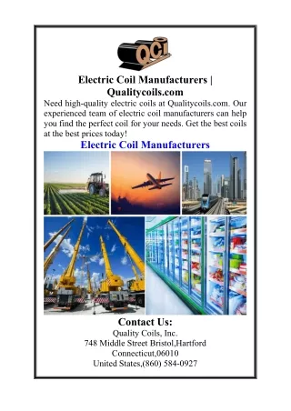 Electric Coil Manufacturers  Qualitycoils.com