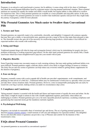 Why Prenatal Gummies Are Much easier to Swallow than Traditional Tablets