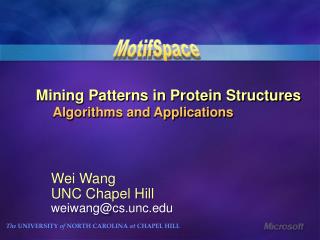 Mining Patterns in Protein Structures Algorithms and Applications