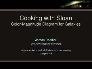 Cooking with Sloan Color-Magnitude Diagram for Galaxies