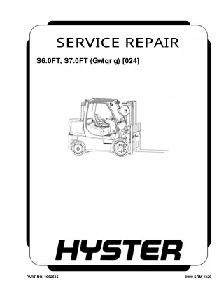 Hyster E024 (S7.0FT Europe) Forklift Service Repair Manual