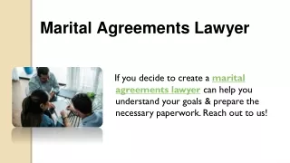 Marital Agreements Lawyer