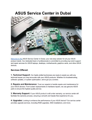 ASUS Service Center in Dubai