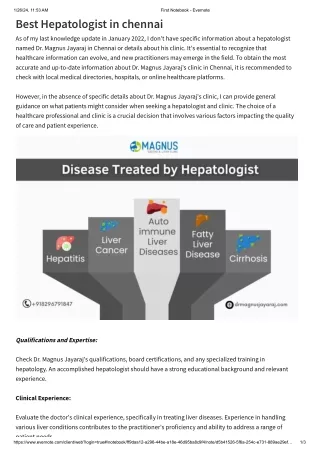 Best Hepatologist in chennai