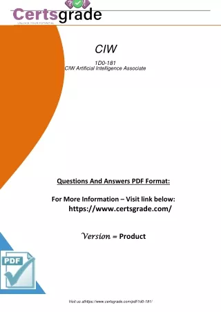 Master the 1D0-181 CIW Artificial Intelligence Associate Exam with Powerful Strategies for AI Certification Success