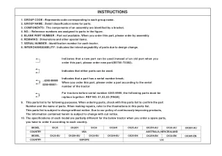 Kioti Daedong CK25H Tractor Parts Catalogue Manual