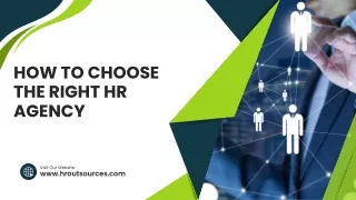 How to Choose the Right HR Agency