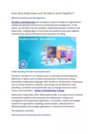 Kubernetes Online Training - Hyderabad