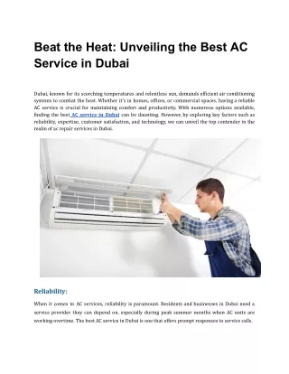 Beat the Heat_ Unveiling the Best AC Service in Dubai (1)