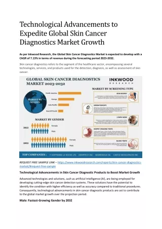 Technological Advancements to Expedite Global Skin Cancer Diagnostics Market Gro