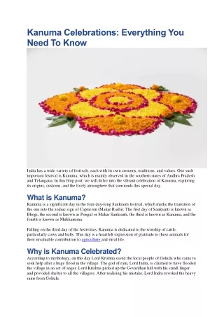 Kanuma Festival: Celebrating Tradition, Agriculture, and Unity