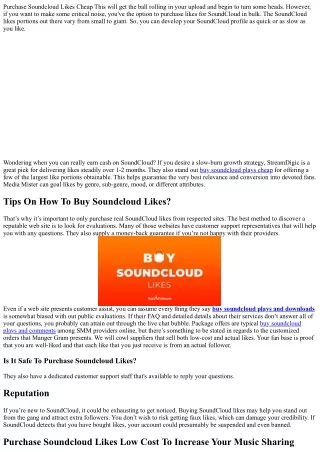 10 Undeniable Reasons People Hate buy soundcloud plays and downloads