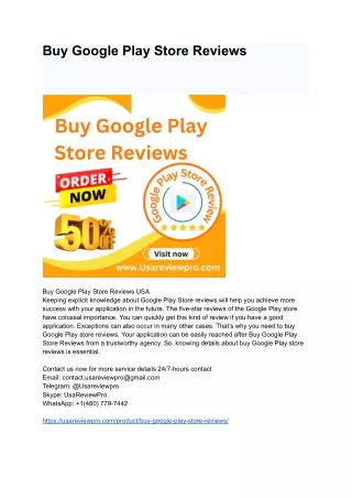 Buy Google Play Store Reviews