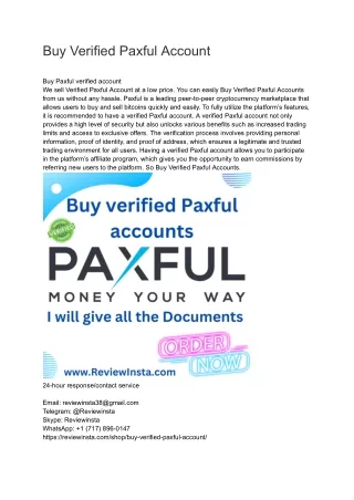 Buy Verified Paxful Account