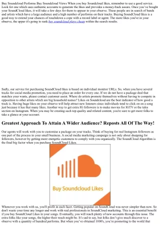 Responsible for a buy soundcloud plays cheap Budget? 10 Terrible Ways to Spend Y