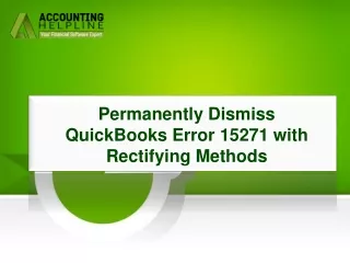 Swift And Effective Ways To Tackle QuickBooks Error 15271