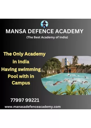 THE ONLY ACADEMY IN INDIA HAVING SWIMMING POOL WITH IN THE CAMPUS
