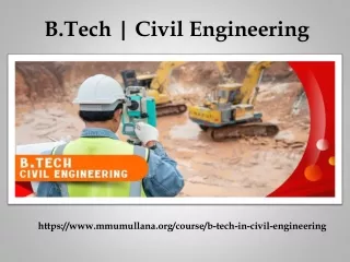B.Tech  Civil Engineering