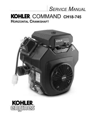 Kohler Command Ch18 Horizontal Crankshaft Service Repair Manual