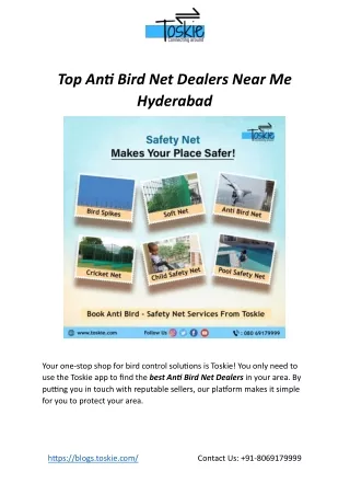 Top Anti Bird Net Dealers Near Me Hyderabad