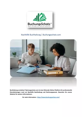 Nachhilfe Buchhaltung | Buchungsschatz.com