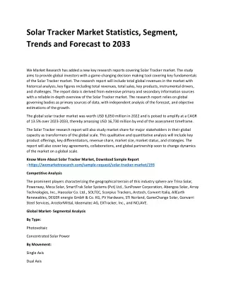 Solar Tracker Market