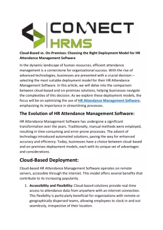 HR Attendance Management Software