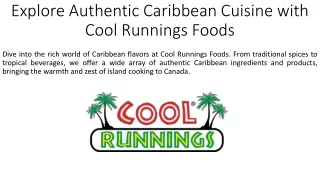 Explore Authentic Caribbean Cuisine with Cool Runnings Foods