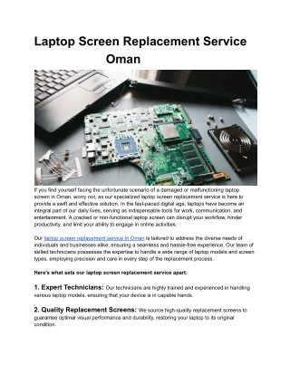 Laptop Screen Replacement Service